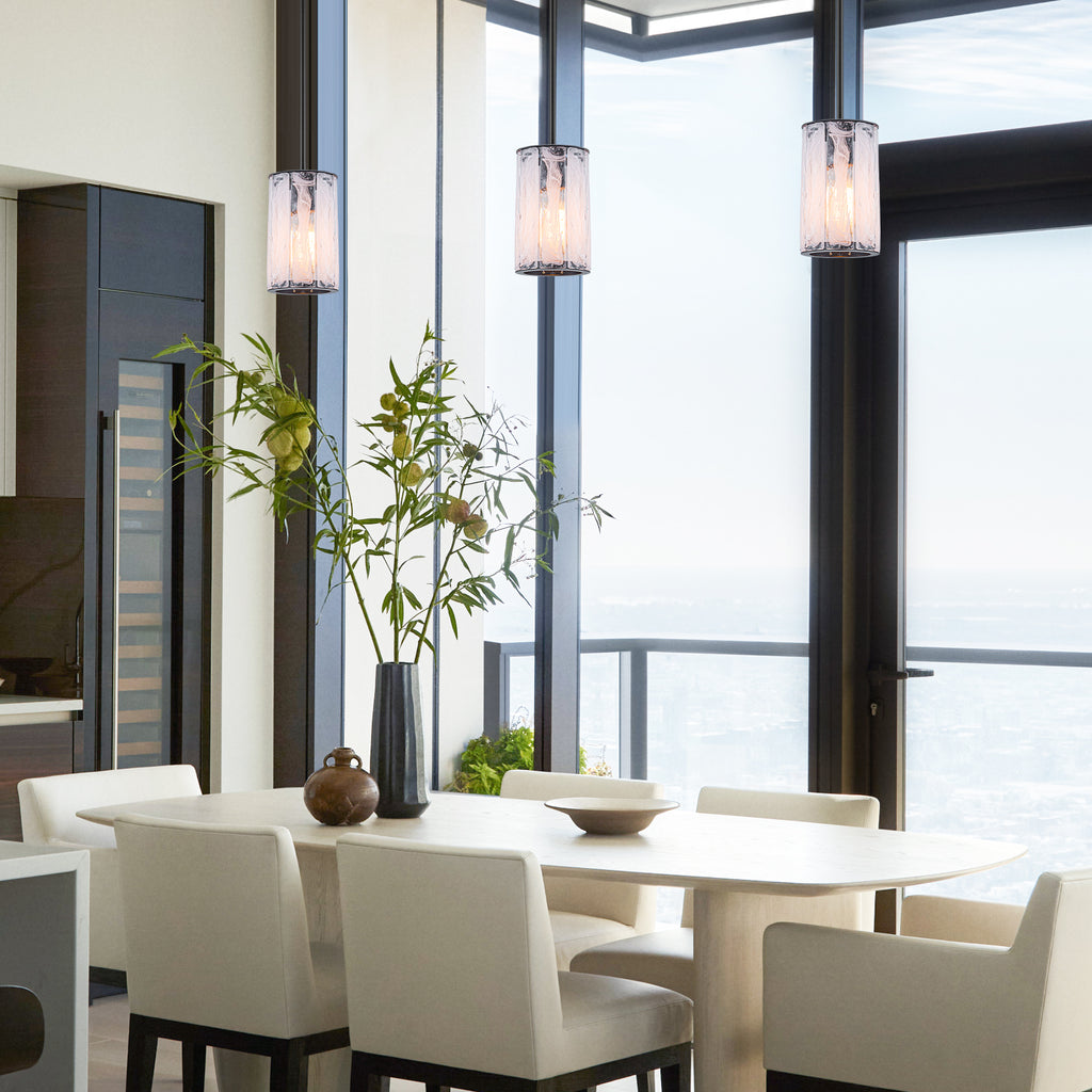Cloudy White Glass Black Pendant Lighting Modern for Kitchen Island - product image 13 | Zenvolit