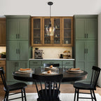 Industrial Pendant Light Clear Glass Matte Black Kitchen Island - product image 9 | Zenvolit