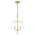 14.21" 3-Light Modern Gold Pendant Chandelier with Clear Glass Shades - product image 8 | Zenvolit