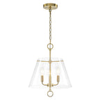 14.21" 3-Light Modern Gold Pendant Chandelier with Clear Glass Shades - product image 9 | Zenvolit
