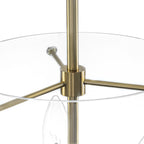 14.21" 3-Light Modern Gold Pendant Chandelier with Clear Glass Shades - product image 12 | Zenvolit