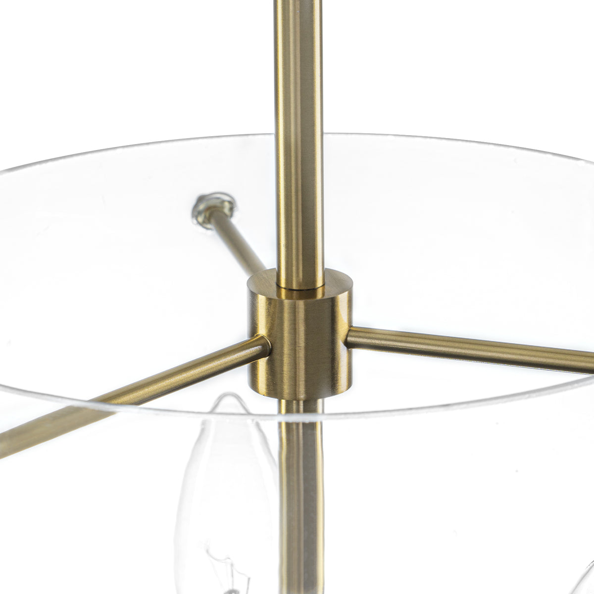 14.21" 3-Light Modern Gold Pendant Chandelier with Clear Glass Shades - product image 12 | Zenvolit
