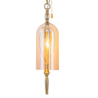 1-Light Vintage Gold Wall Sconce with Amber Glass Shade Retro Fixture - product image 12 | Zenvolit