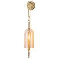 1-Light Vintage Gold Wall Sconce with Amber Glass Shade Retro Fixture - product image 17 | Zenvolit