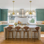 5-Light Vintage Gold S-Arm Chandelier with Frosted Glass Bell Shades - product image 17 | Zenvolit
