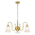 3-Light Vintage Gold S-Arm Chandelier with Frosted Glass Bell Shades - product image 15 | Zenvolit
