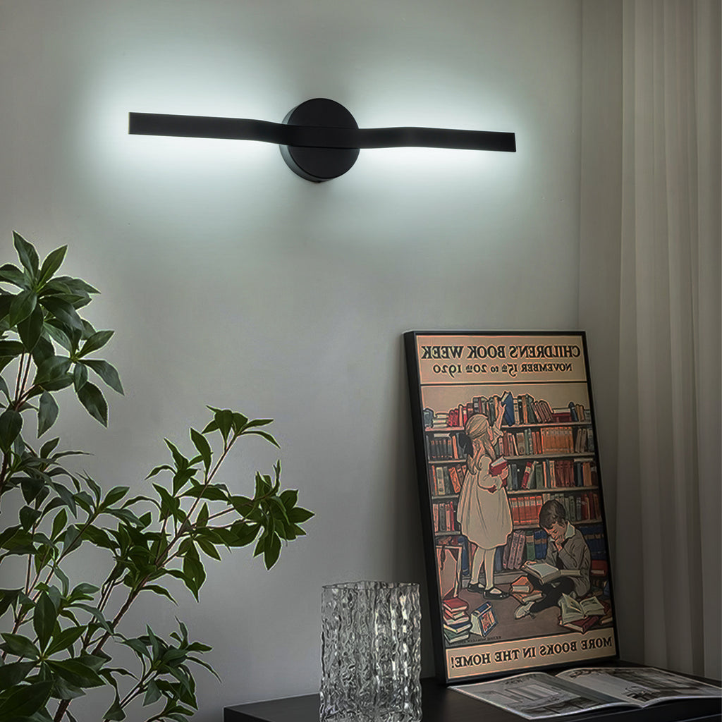 Modern Matte Black LED Wall Sconce with Linear Triac Dimmable Light - product image 3 | Zenvolit