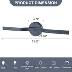 Modern Matte Black LED Wall Sconce with Linear Triac Dimmable Light - product image 7 | Zenvolit