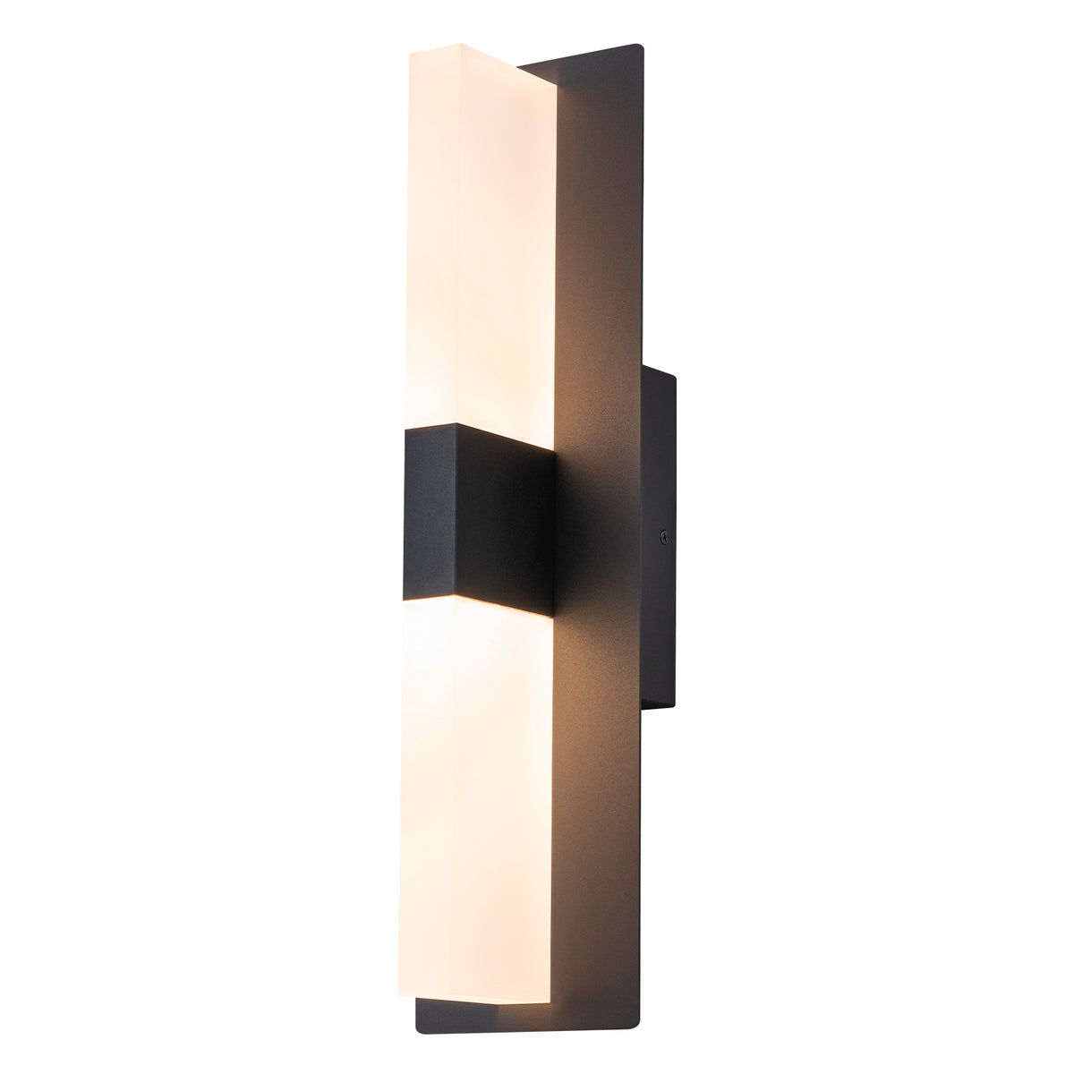 Dimmable LED Wall Sconce - Matte Black T-Shaped Frosted Acrylic - product image 4 | Zenvolit