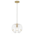 10.6" 1-Light Modern Brass Pendant Light with Clear Glass Shade - product image 2 | Zenvolit