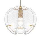 10.6" 1-Light Modern Brass Pendant Light with Clear Glass Shade - product image 3 | Zenvolit