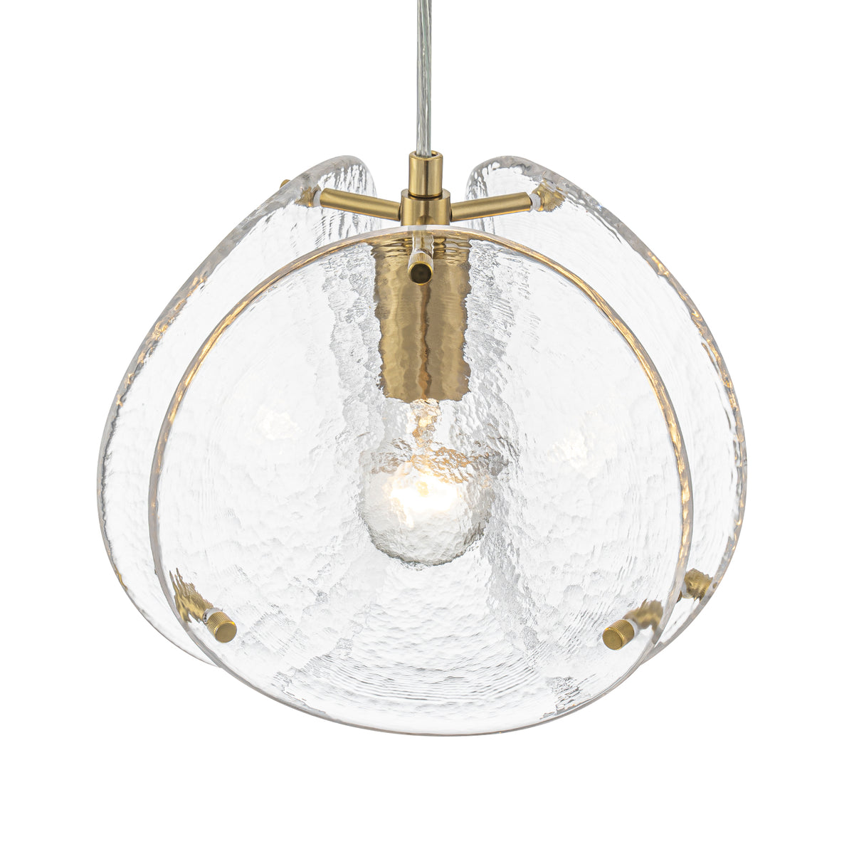 10.6" 1-Light Modern Brass Pendant Light with Clear Glass Shade - product image 4 | Zenvolit