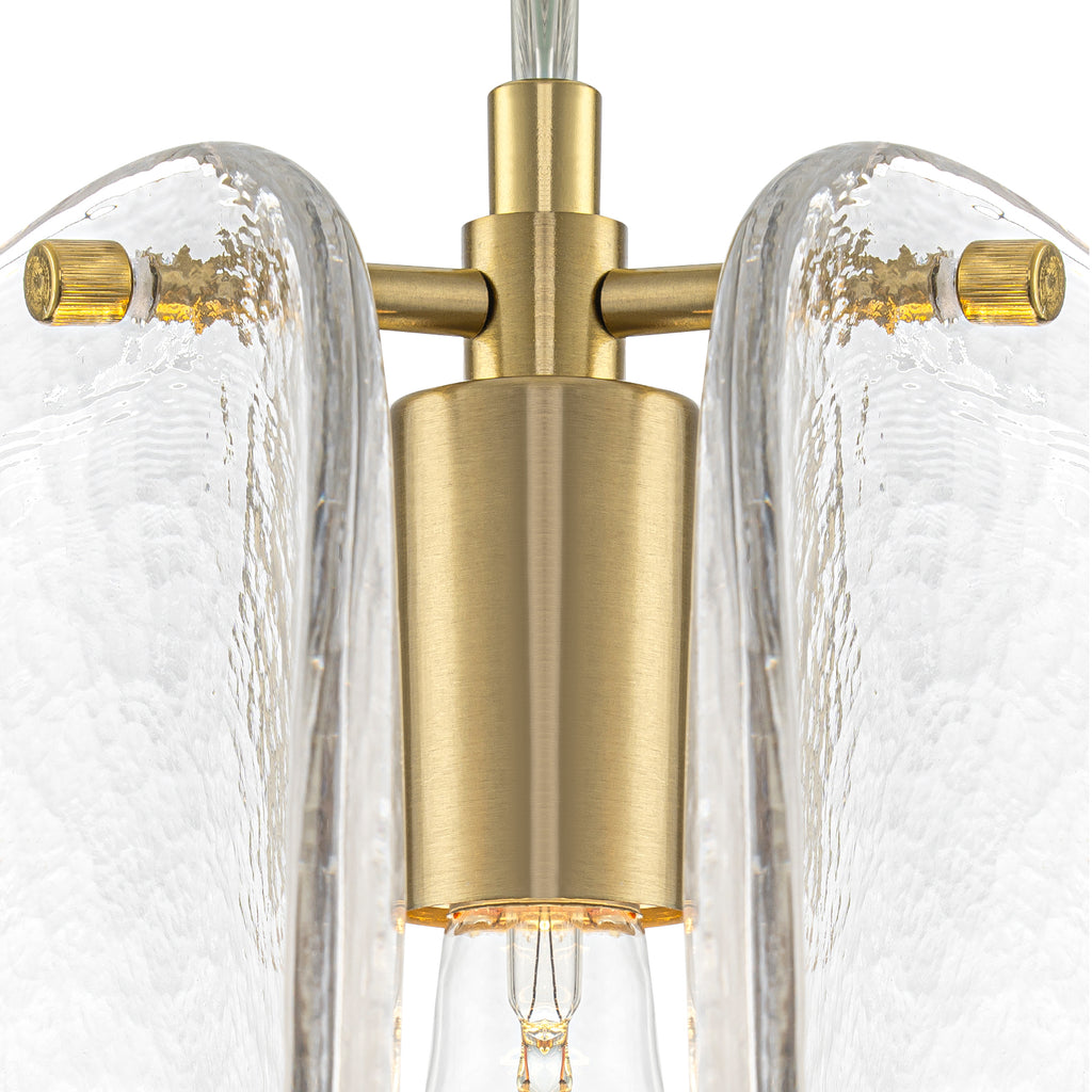 10.6" 1-Light Modern Brass Pendant Light with Clear Glass Shade - product image 6 | Zenvolit