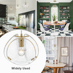 10.6" 1-Light Modern Brass Pendant Light with Clear Glass Shade - product image 11 | Zenvolit