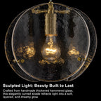 10.6" 1-Light Modern Brass Pendant Light with Clear Glass Shade - product image 15 | Zenvolit