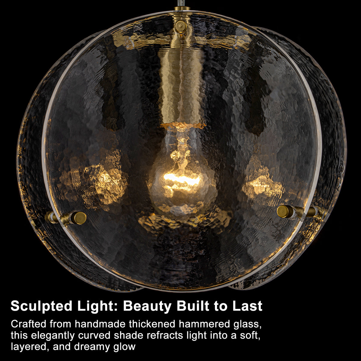 10.6" 1-Light Modern Brass Pendant Light with Clear Glass Shade - product image 15 | Zenvolit
