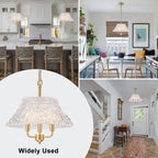 3-Light Pendant Light with Handblown Ripple Glass Kitchen Fixture - product image 6 | Zenvolit