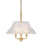 3-Light Pendant Light with Handblown Ripple Glass Kitchen Fixture - product image 9 | Zenvolit