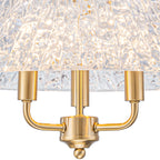 3-Light Pendant Light with Handblown Ripple Glass Kitchen Fixture - product image 12 | Zenvolit