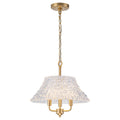 3-Light Pendant Light with Handblown Ripple Glass Kitchen Fixture - product image 16 | Zenvolit