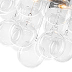 14 inch 3-Light Chrome Round Flush Mount Ceiling Light with Cord-Hung Clear Glass Globe - product image 13 | Zenvolit
