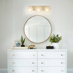 Modern Gold 3-Light Vanity Light Frosted Glass Bathroom Fixture - product image 2 | Zenvolit