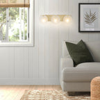 Modern Gold 3-Light Vanity Light Frosted Glass Bathroom Fixture - product image 4 | Zenvolit