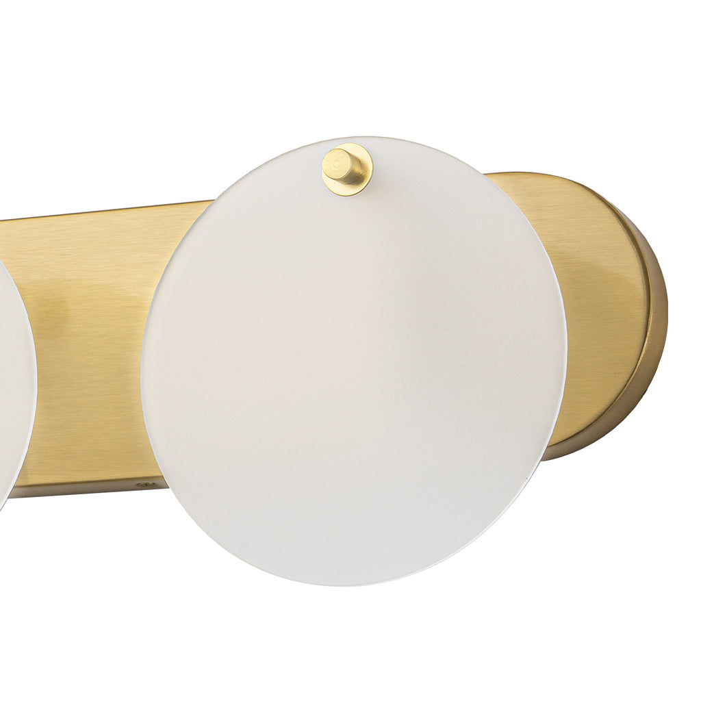 Modern Gold 3-Light Vanity Light Frosted Glass Bathroom Fixture - product image 9 | Zenvolit