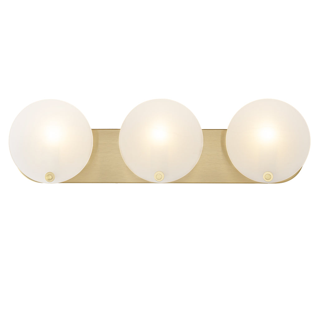 Modern Gold 3-Light Vanity Light Frosted Glass Bathroom Fixture - product image 11 | Zenvolit
