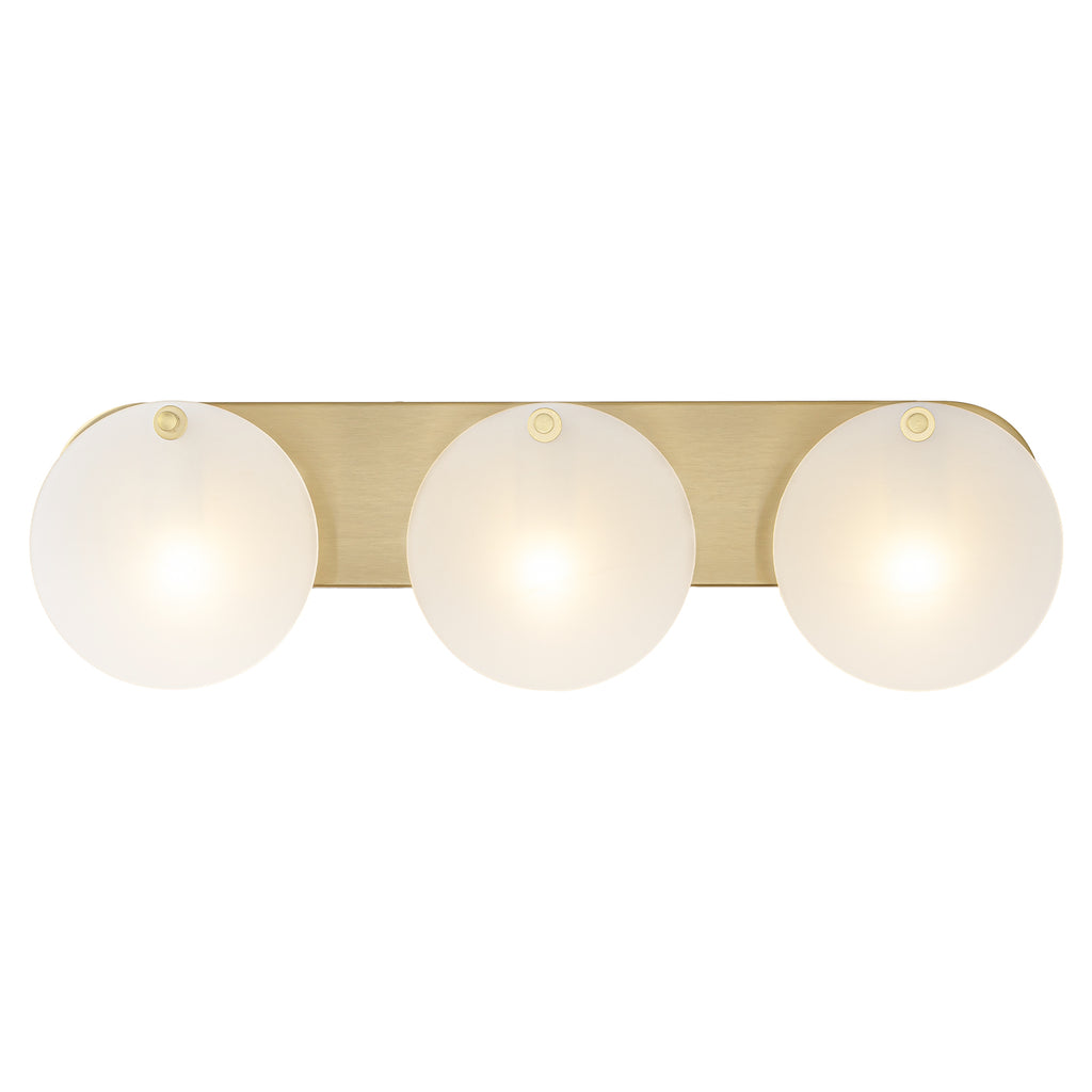 Modern Gold 3-Light Vanity Light Frosted Glass Bathroom Fixture - product image 12 | Zenvolit