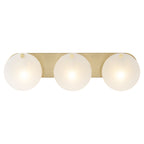Modern Gold 3-Light Vanity Light Frosted Glass Bathroom Fixture - product image 12 | Zenvolit