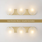 Modern Gold 3-Light Vanity Light Frosted Glass Bathroom Fixture - product image 15 | Zenvolit