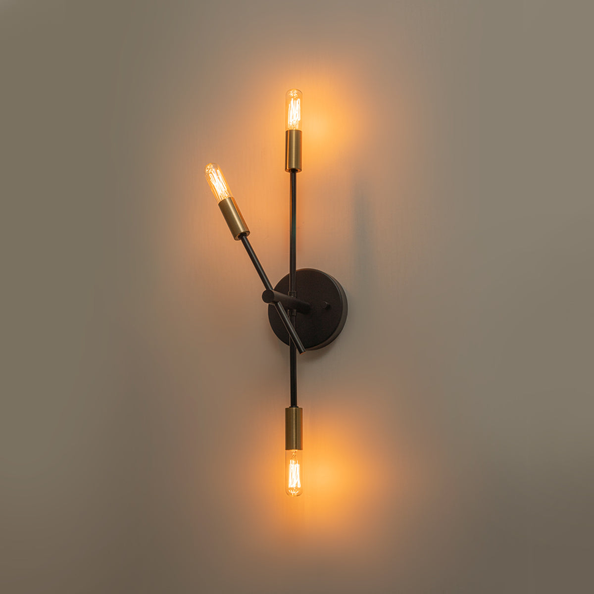 3-Light Minimalist Industrial Matte Black Metal Wall Sconce Modern - product image 9 | Zenvolit