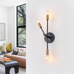 3-Light Minimalist Industrial Matte Black Metal Wall Sconce Modern - product image 10 | Zenvolit