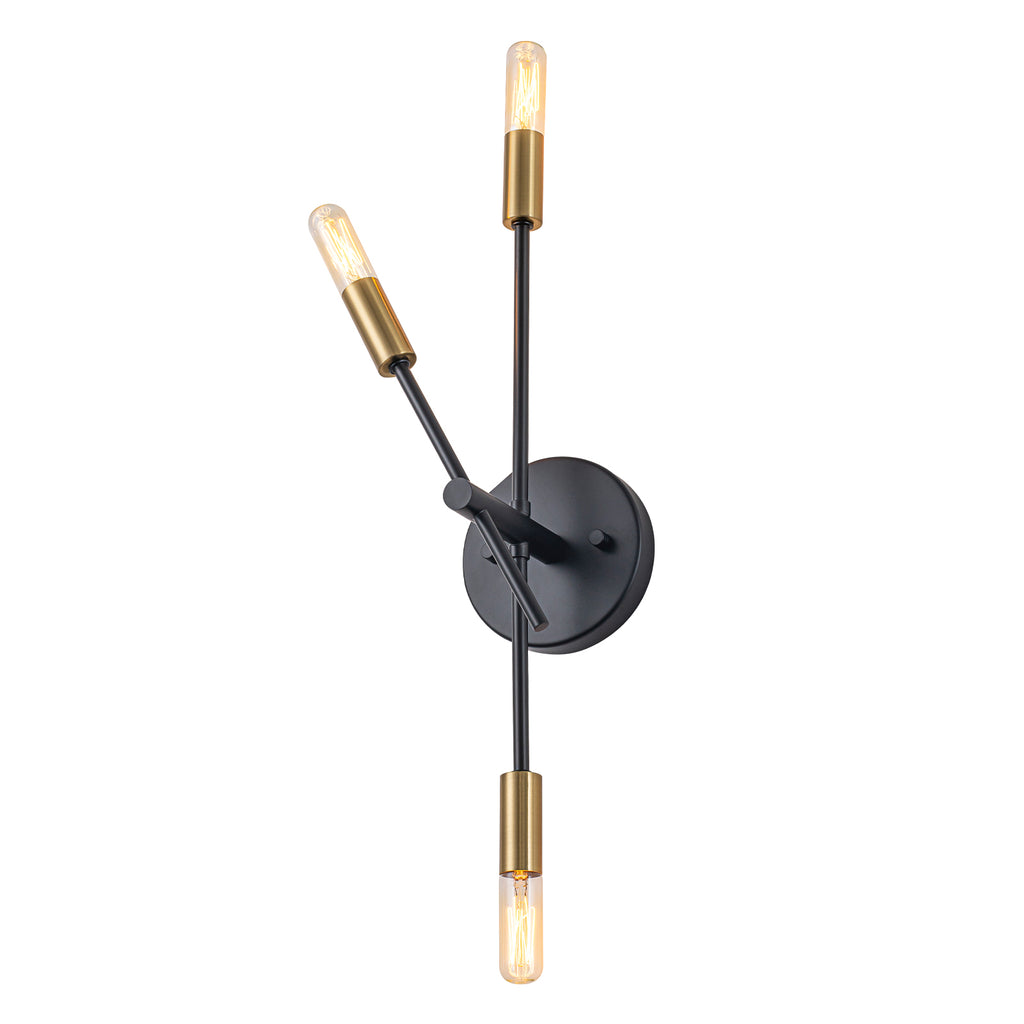 3-Light Minimalist Industrial Matte Black Metal Wall Sconce Modern - product image 11 | Zenvolit