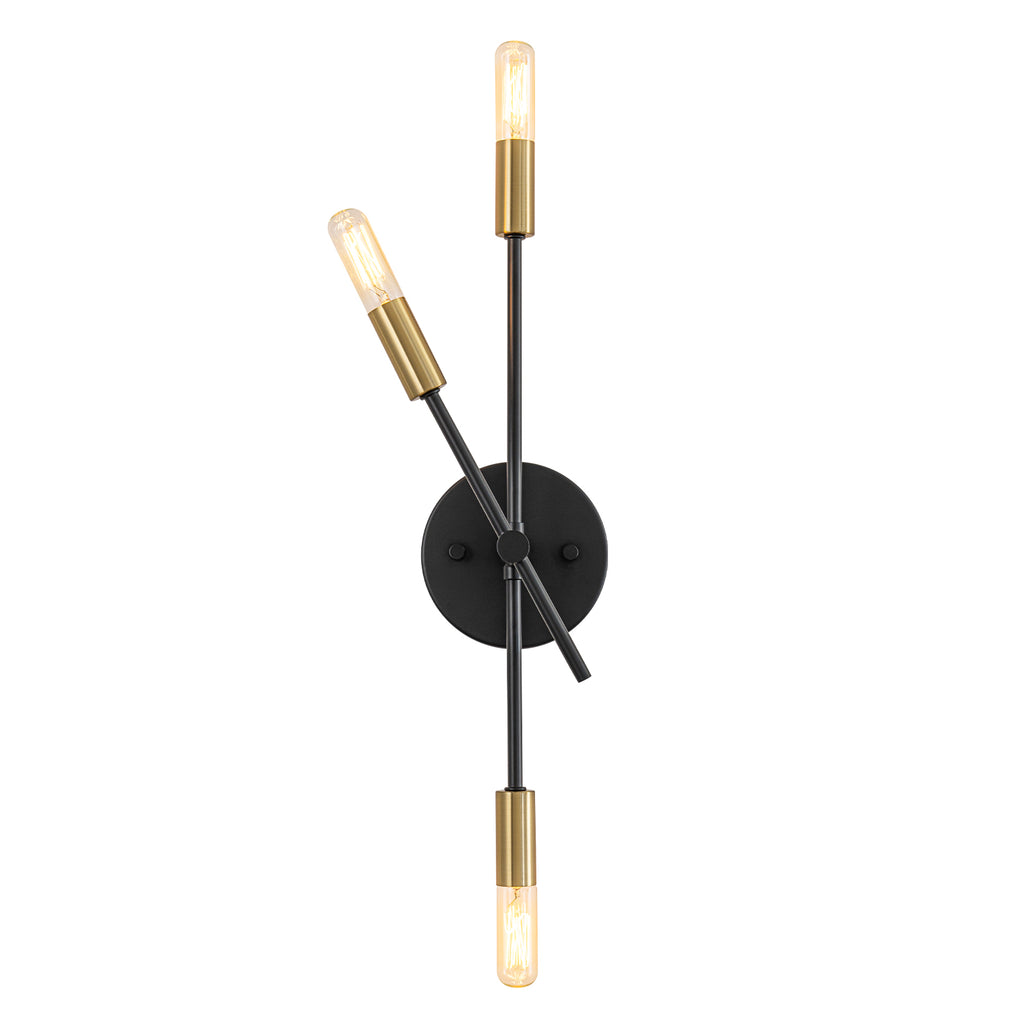 3-Light Minimalist Industrial Matte Black Metal Wall Sconce Modern - product image 12 | Zenvolit
