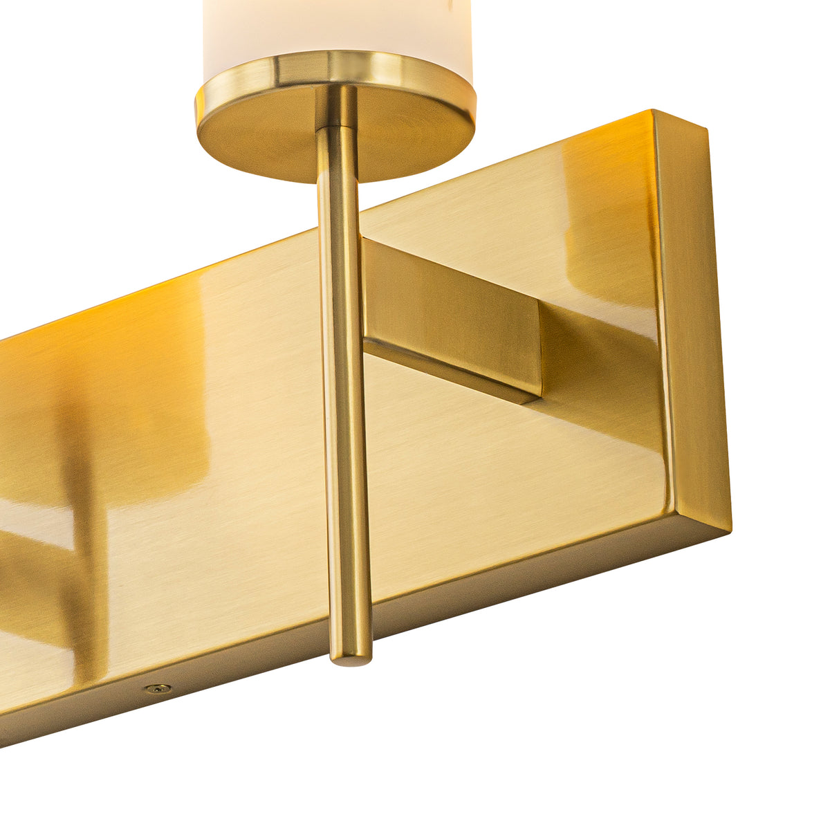 3-Light Gold Vanity Light Cylindrical Marble Crackle Glass Shades - product image 3 | Zenvolit