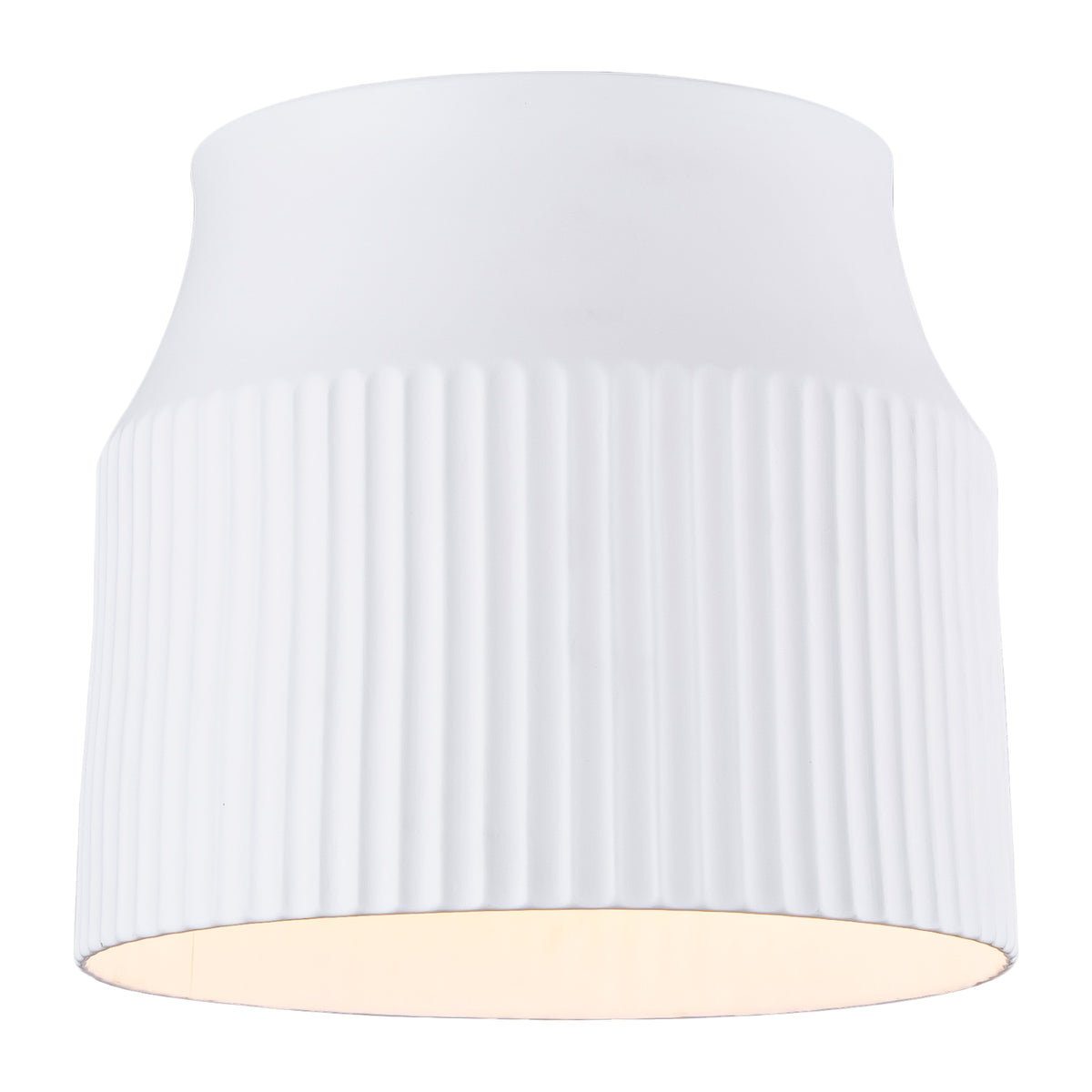 9.45 inch 1-Light Modern Matte White Flush Mount Ceiling Light with Ceramic Drum Shade - product image 15 | Zenvolit
