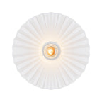 9.84 inch 1-Light Matte Black Flush Mount Ceiling Light with White Striped Glass Shade - product image 9 | Zenvolit