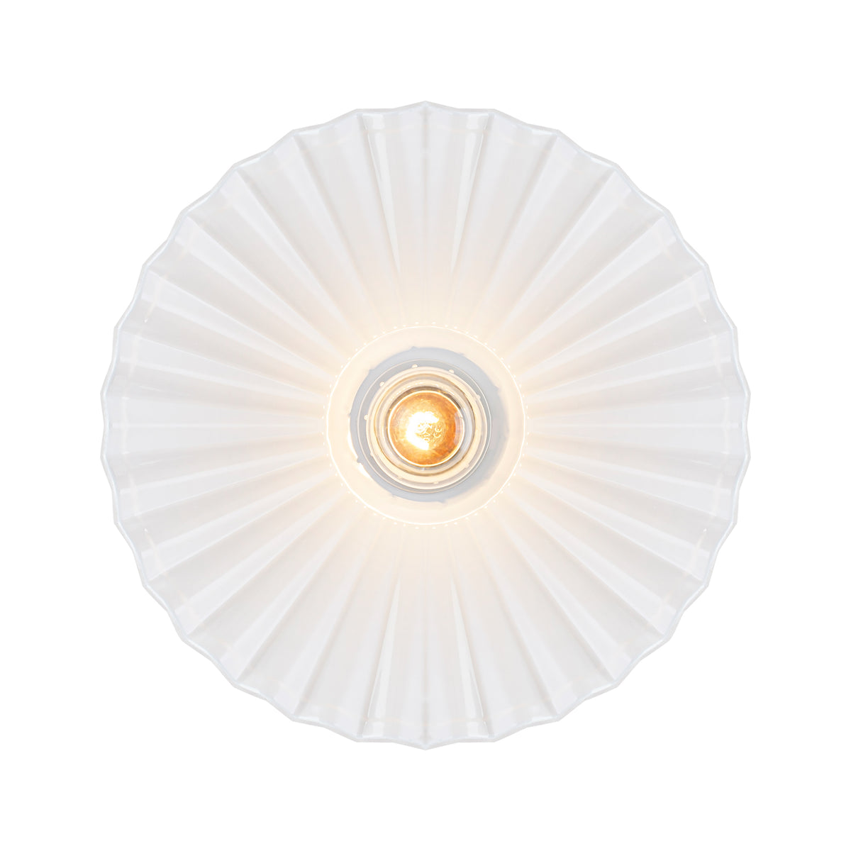 9.84 inch 1-Light Matte Black Flush Mount Ceiling Light with White Striped Glass Shade - product image 9 | Zenvolit