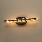 7-Light Modern Black Linear LED Vanity Light Clear Globe Glass Shades - product image 6 | Zenvolit
