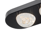 7-Light Modern Black Linear LED Vanity Light Clear Globe Glass Shades - product image 10 | Zenvolit