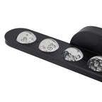 7-Light Modern Black Linear LED Vanity Light Clear Globe Glass Shades - product image 11 | Zenvolit