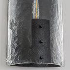 Matte Black Wall Sconce Curved Clear Glass Shade Bathroom Hallway
