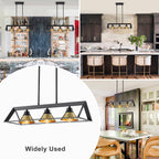 3-Light Industrial Linear Kitchen Island Pendant Light Cone Shades - product image 5 | Zenvolit