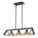 3-Light Industrial Linear Kitchen Island Pendant Light Cone Shades - product image 11 | Zenvolit