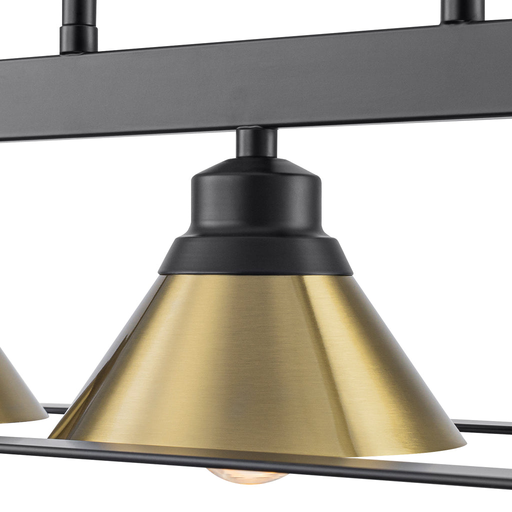 3-Light Industrial Linear Kitchen Island Pendant Light Cone Shades - product image 15 | Zenvolit