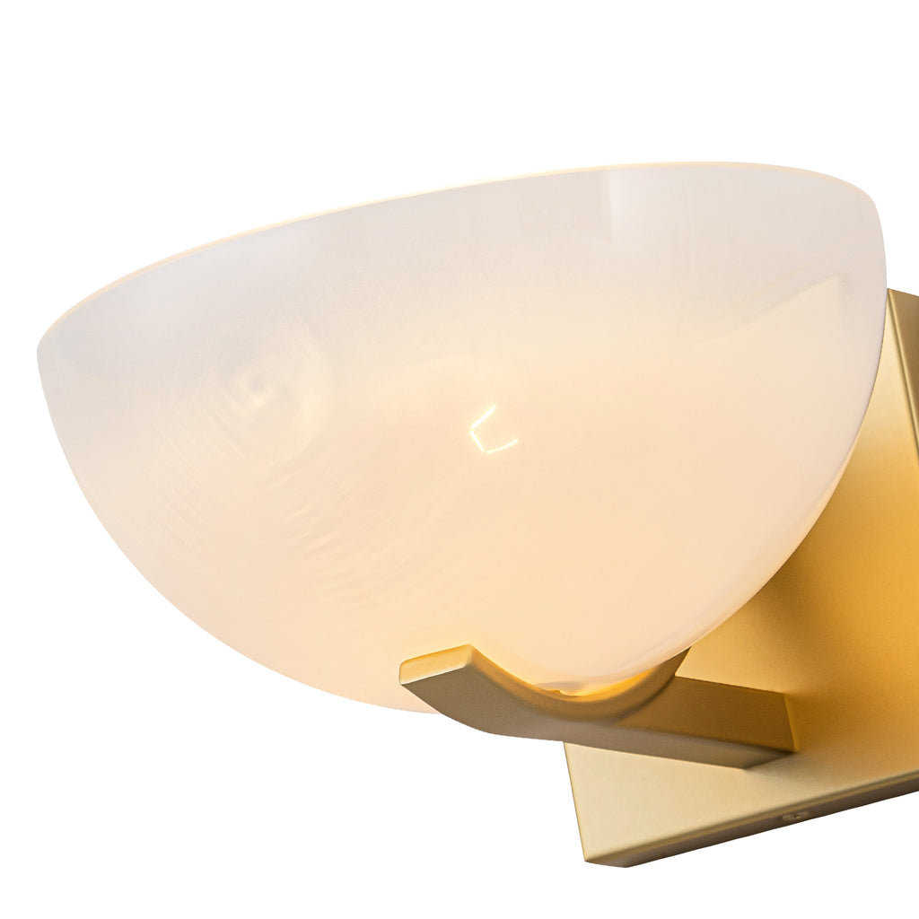 Modern Bowl-Shape Vanity Lights with Gradient White Glass Shades - product image 4 | Zenvolit