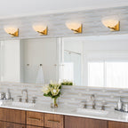 Modern Bowl-Shape Vanity Lights with Gradient White Glass Shades - product image 7 | Zenvolit