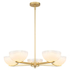Gold Branched Chandelier Gradient White Semi-Circle Glass Shades - product image 13 | Zenvolit